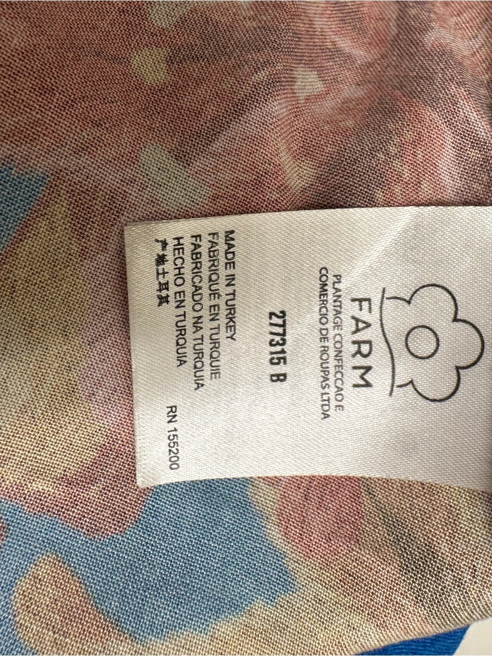 Anthropologie Blue Floral Off-Shoulder Camisole - Picture 6 of 11